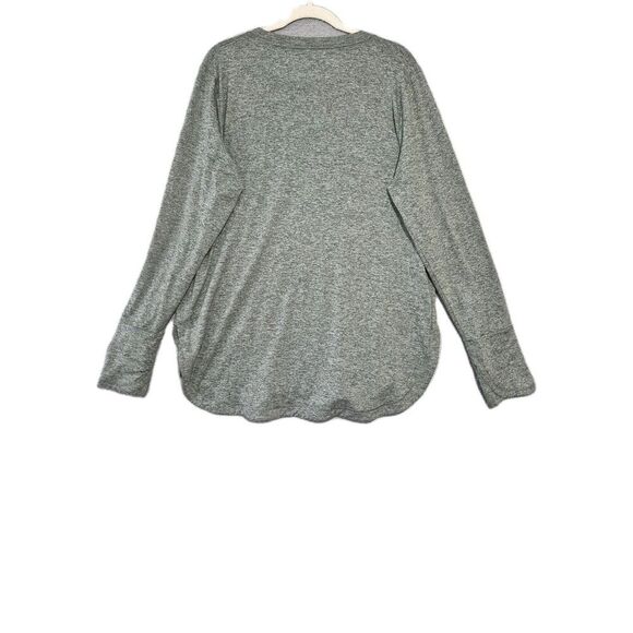 Athleta Women's Untempo Long Sleeves Heathered Green Shirt 382880-15 XL - Picture 5 of 7